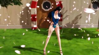 -MMD One Piece- Nico Robin twerking and dancing