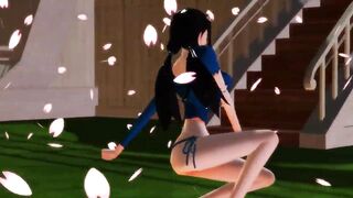-MMD One Piece- Nico Robin twerking and dancing
