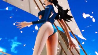 -MMD One Piece- Nico Robin twerking and dancing