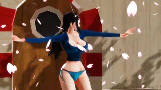 -MMD One Piece- Nico Robin twerking and dancing