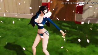 -MMD One Piece- Nico Robin twerking and dancing