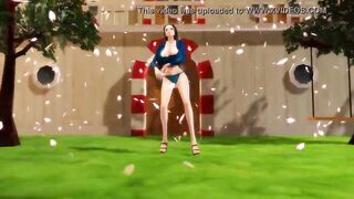 -MMD One Piece- Nico Robin twerking and dancing