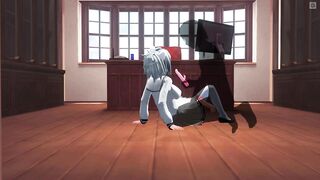 3D HENTAI Teacher Fucks a Schoolgirl with a Vibrator in the Ass