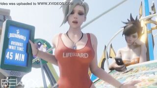 Overwatch Mercy riding