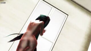 MMD BIG BOOBS NAKED MIKU in a bathroom