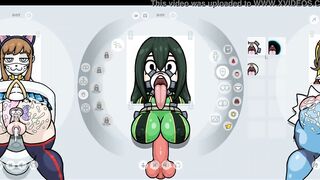 Fapwall [Rule 34 Hentai game] Tsuyu Asui from my hero academy gets a 6 dicks penetration and bukkake