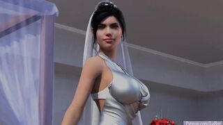 Hot white bride and BBC interracial
