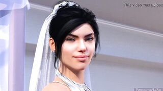 Hot white bride and BBC interracial