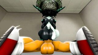 Midna Having Fun With Tails: Commission Fieron