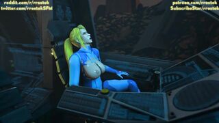 Samus Aran on a strange Alien Planet being fucked by Xenomorphs hardcore 3D Animation