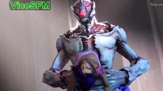 Sombra from overwatch fucked by a monster