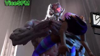 Sombra from overwatch fucked by a monster