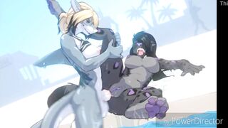 Shark and Panther Poolside Anal Fucking