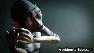Foxy 3D babe gets fucked in the woods by Gollum