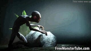 Foxy 3D babe gets fucked in the woods by Gollum