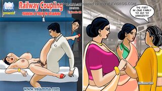 Velamma Episode 68 - Railway Coupling – Running a Train on Velamma