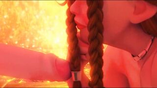 Heat of the Forge (Animated Fantasy Blowjob/Titfuck)
