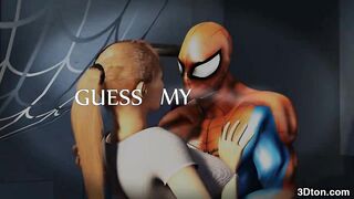 Spider man fucks busty blonde