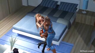 Spider man fucks busty blonde