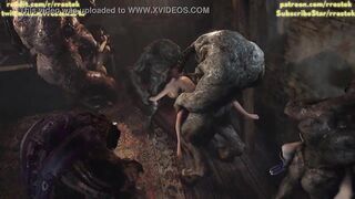 3D Monster Orgy Momiji Kasumi Tina Armstrong fucked hardcore by 3D Monsters