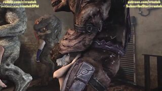 3D Monster Orgy Momiji Kasumi Tina Armstrong fucked hardcore by 3D Monsters