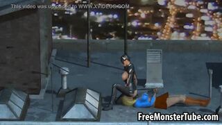 Two sexy 3D cartoon super hero babes dyke it outomanandsoopergirl1-high 2