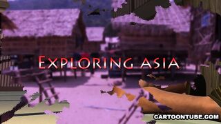 Sexy 3D cartoon Asian babe eaten out and fucked