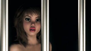 Confused nerdy college girl captive gets fucked by big monsters in the dark dungeon