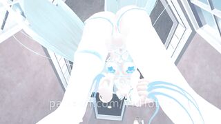 Blue Haired Cat Rope Bondage Headphones White Thicc Thighs Face Sits Riding BDSM POV Lap Dance