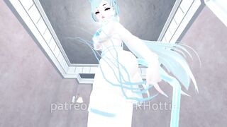 Blue Haired Cat Rope Bondage Headphones White Thicc Thighs Face Sits Riding BDSM POV Lap Dance