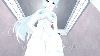 Blue Haired Cat Rope Bondage Headphones White Thicc Thighs Face Sits Riding BDSM POV Lap Dance