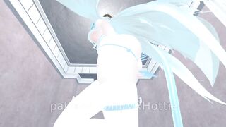 Blue Haired Cat Rope Bondage Headphones White Thicc Thighs Face Sits Riding BDSM POV Lap Dance