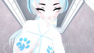 Blue Haired Cat Rope Bondage Headphones White Thicc Thighs Face Sits Riding BDSM POV Lap Dance