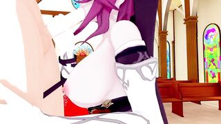 Rosaria Genshin Impact 3D HENTAI 4/12