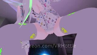 Nerdy Glasses Neko in Pajamas Strips Sits on your Face in Bedroom Thigh High Popsicle POV Lap Dance