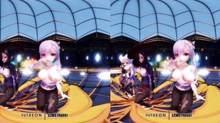 Genshin Impact - Group Dance & Orgy [UNCENSORED HENTAI 4K MMD]