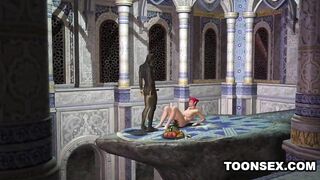 Sexy 3D Cartoon  Elf Gets Her Tits and Pussy Fucked