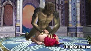 Sexy 3D Cartoon  Elf Gets Her Tits and Pussy Fucked