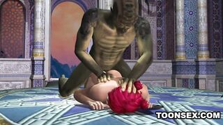 Sexy 3D Cartoon  Elf Gets Her Tits and Pussy Fucked