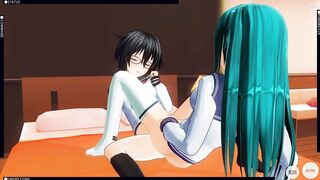 3D HENTAI Schoolgirls Lesbians Fuck with a Vibrator