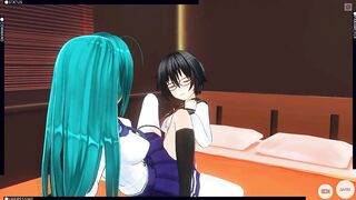 3D HENTAI Schoolgirls Lesbians Fuck with a Vibrator