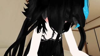 Sexy BDSM Black Blue Long Hair gives Sex Therapy POV Lap Dance and Ride