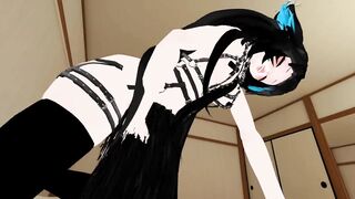 Sexy BDSM Black Blue Long Hair gives Sex Therapy POV Lap Dance and Ride