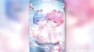 Rezero Rem and Ram Hentai Porn best Compilation Fuck