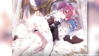 Rezero Rem and Ram Hentai Porn best Compilation Fuck