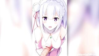 Rezero Emilia Hentai Porn best Compilation Fuck