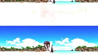 [VR 360] Rin Shibuya Idolmaster Swimwear on the Beach