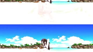 [VR 360] Rin Shibuya Idolmaster Swimwear on the Beach