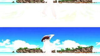 [VR 360] Rin Shibuya Idolmaster Swimwear on the Beach