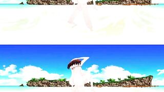[VR 360] Rin Shibuya Idolmaster Swimwear on the Beach